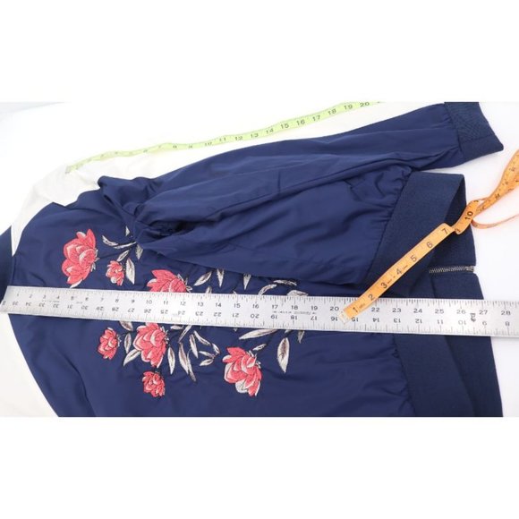 torrid jacket women’s 3 embroidered satin long sleeves full zip bomber floral - Picture 9 of 13